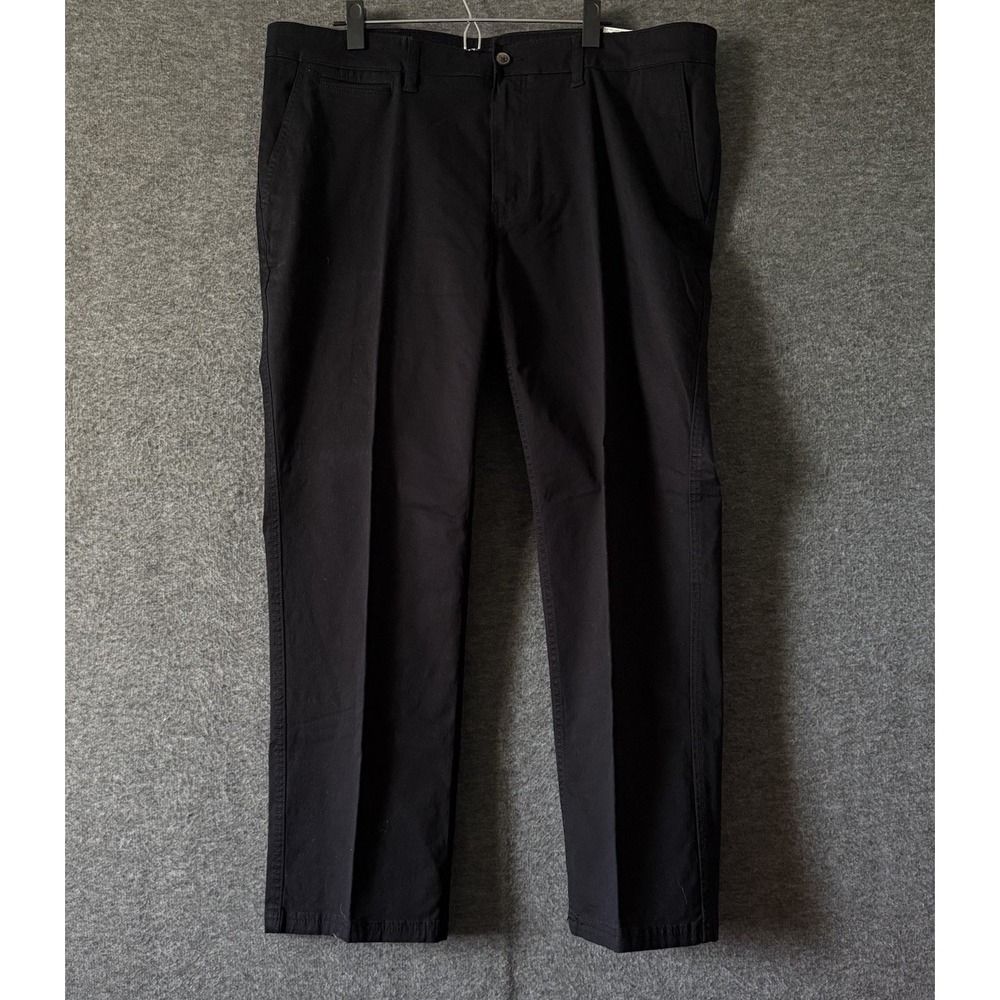 St. John's Bay Super Stretch Comfort Mens Sz‎ 40x30 Straight Fit Pant Black NWT